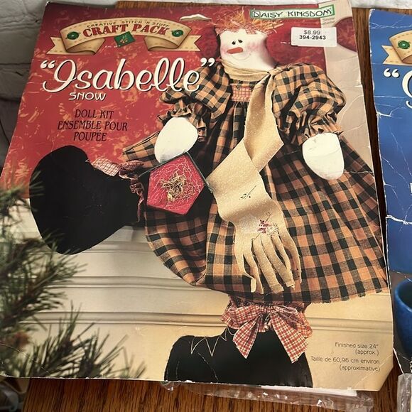 Daisy Kingdom Isabelle & Ginger Girl Doll Kits + patches & Iron On Transfer new - Picture 2 of 9